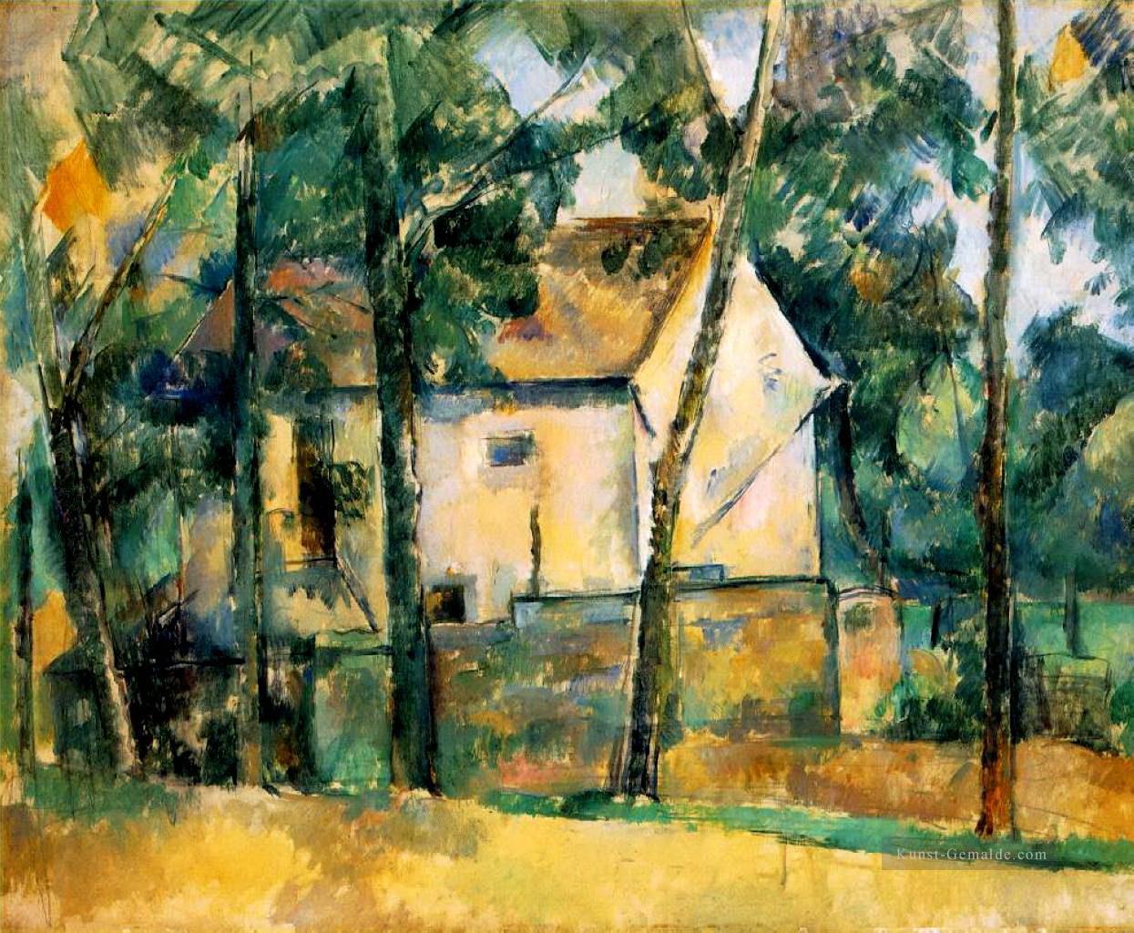 Haus und Bäume Paul Cezanne Szenerie Ölgemälde